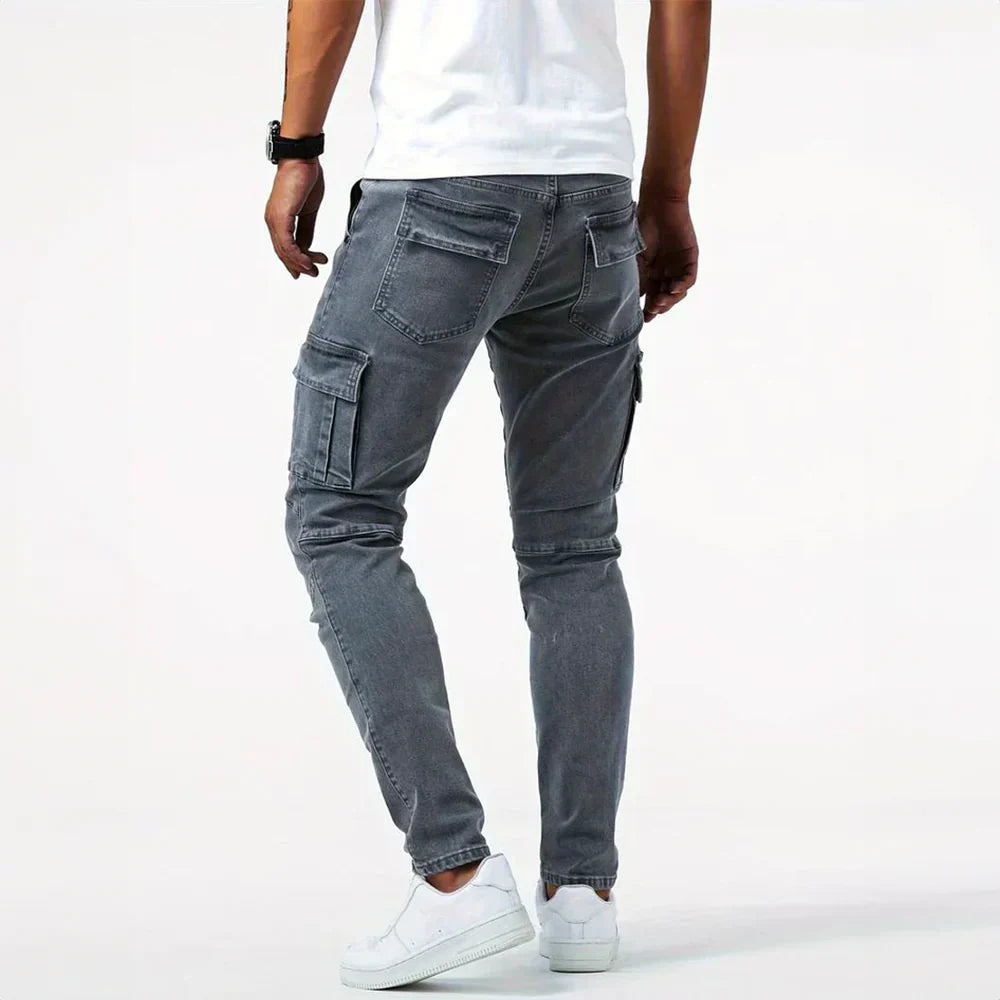 XAVIER – Stretch-Cargo-Jeans