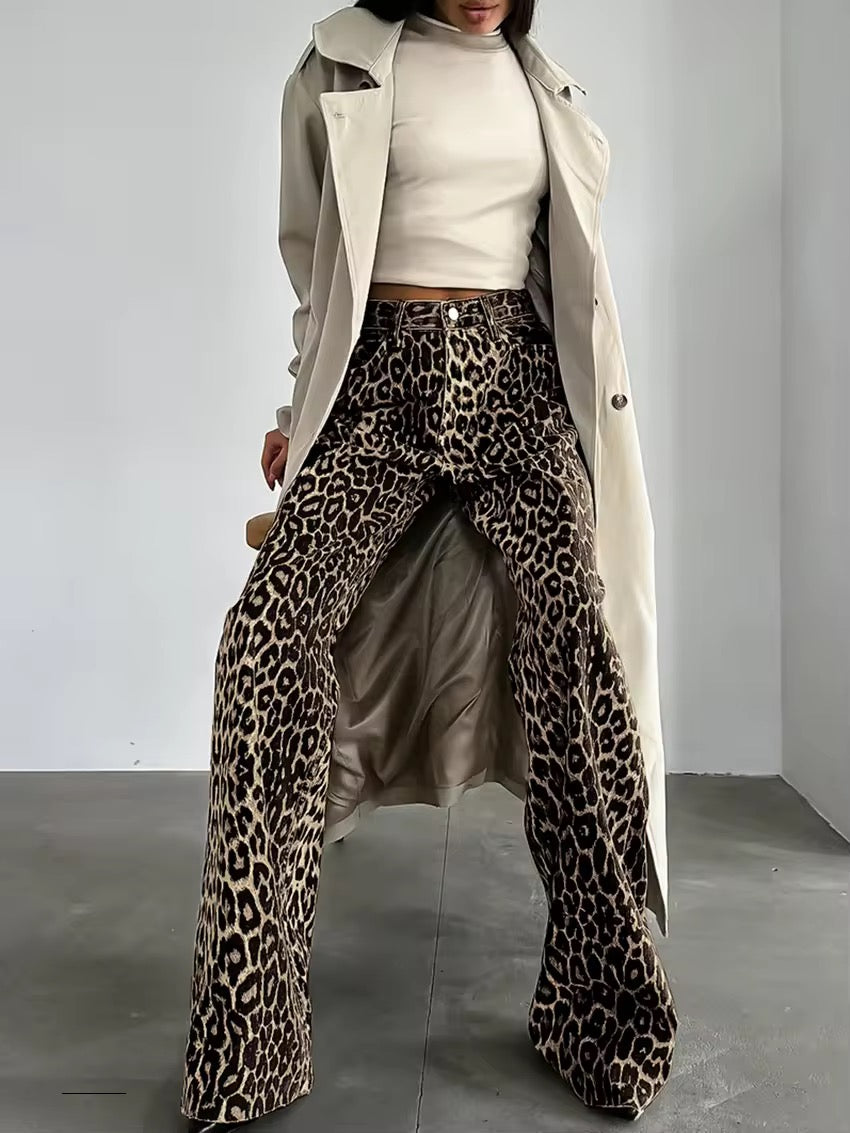 Jules & Jade™ | Leopard Straight Jeans