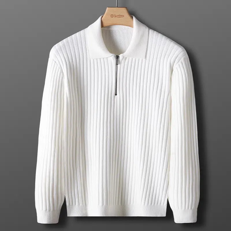 Jules & Jade | Lightweight Striped Long-Sleeve Polo