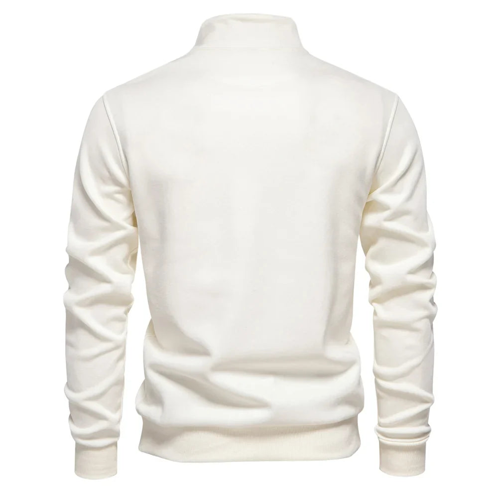 Jules & Jade | Lightweight Quarter Zip Sweater With Social Pocket