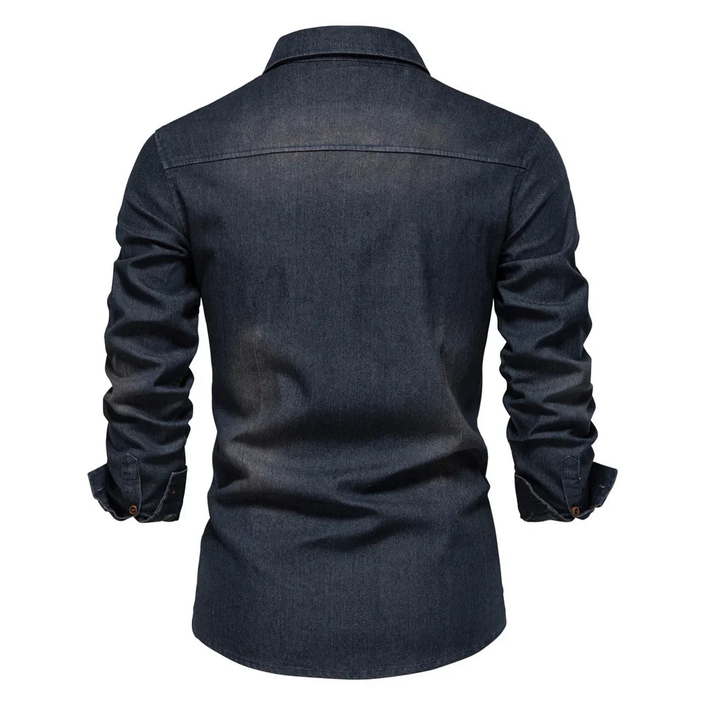 Jules & Jade | Stretch Cotton Denim Shirt for Men