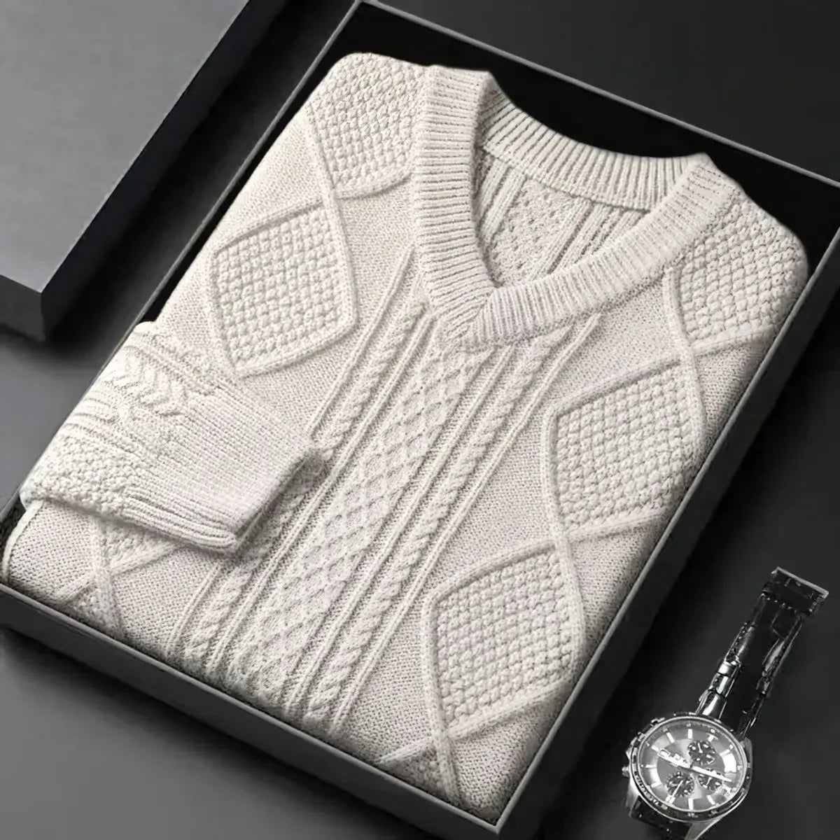 Jules & Jade | Luxury Jacquard Sweater for Men