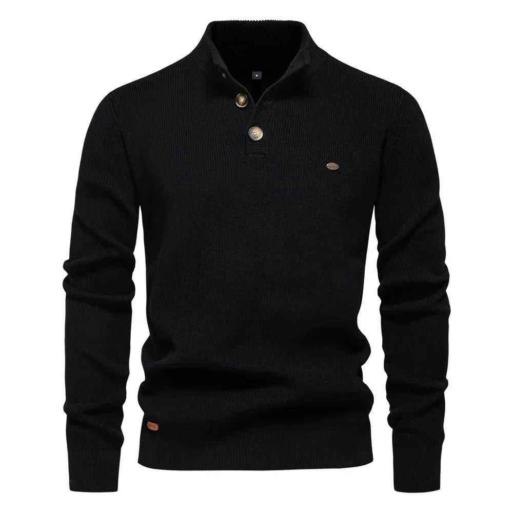 Jules & Jade | Knitted Button-Up Sweater for Men