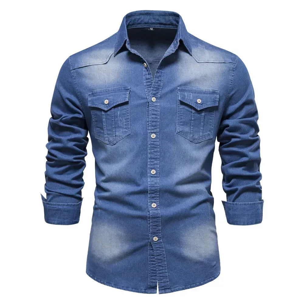 Jules & Jade | Stretch Cotton Denim Shirt for Men