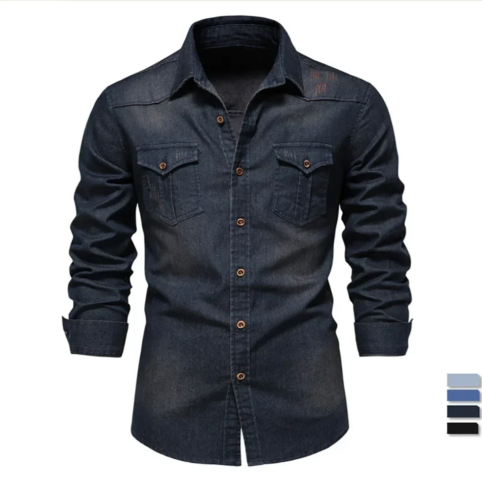 Jules & Jade | Stretch Cotton Denim Shirt for Men