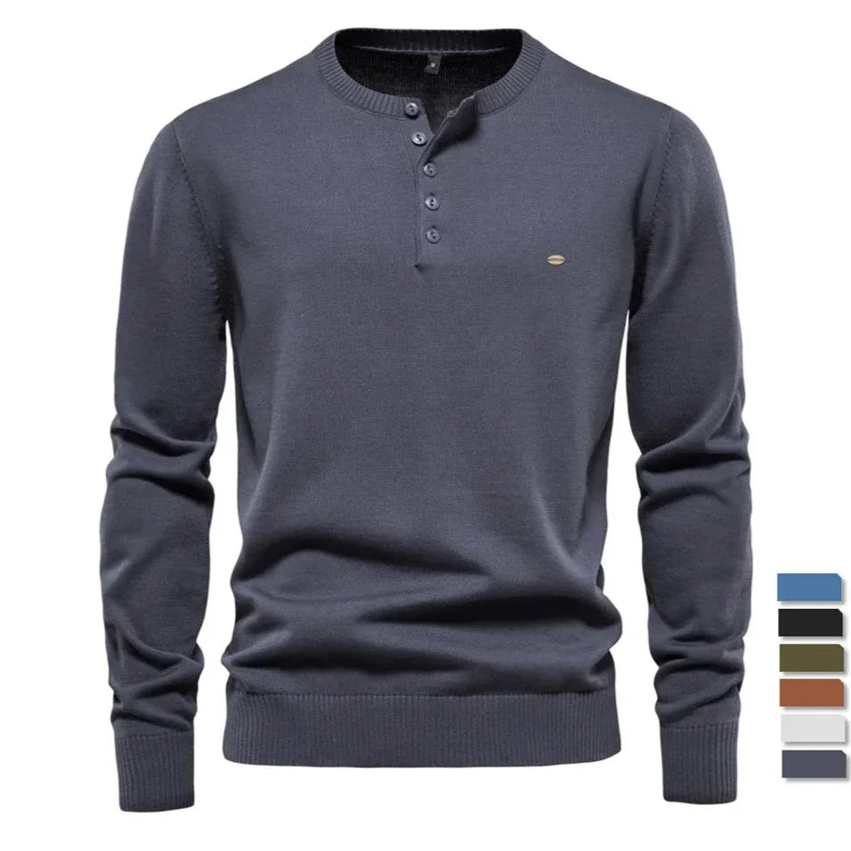 Jules & Jade | Casual Henley Sweater for Men