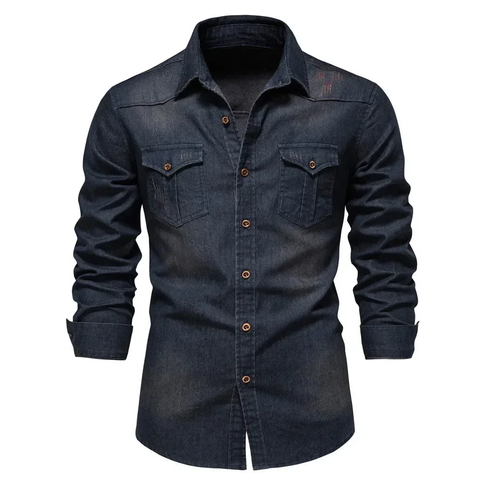 Jules & Jade | Stretch Cotton Denim Shirt for Men