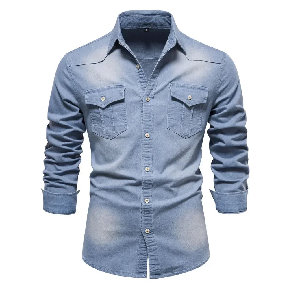 Jules & Jade | Stretch Cotton Denim Shirt for Men