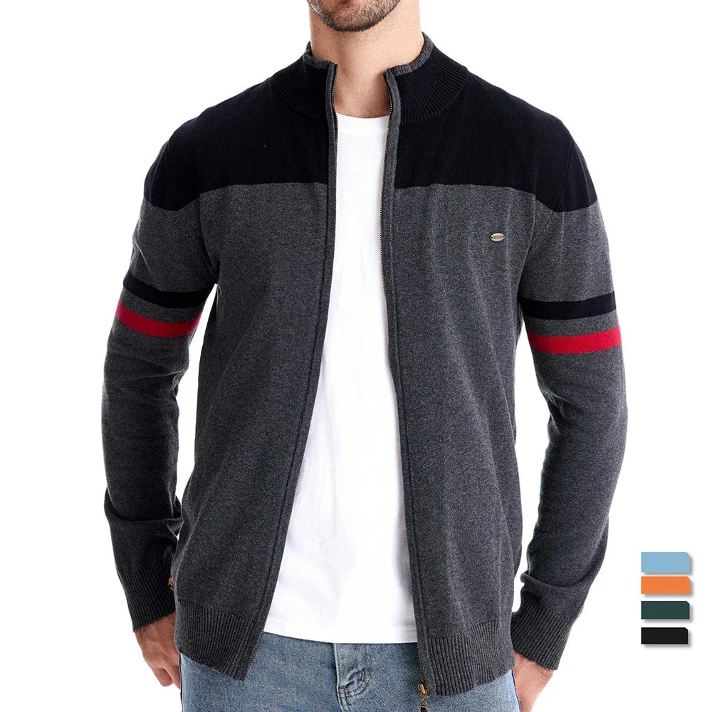 Jules & Jade | Casual Knitted Zip-up Cardigan for Men