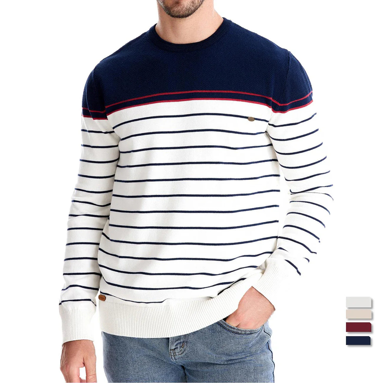 Jules & Jade | Striped Cotton Sweater for Men