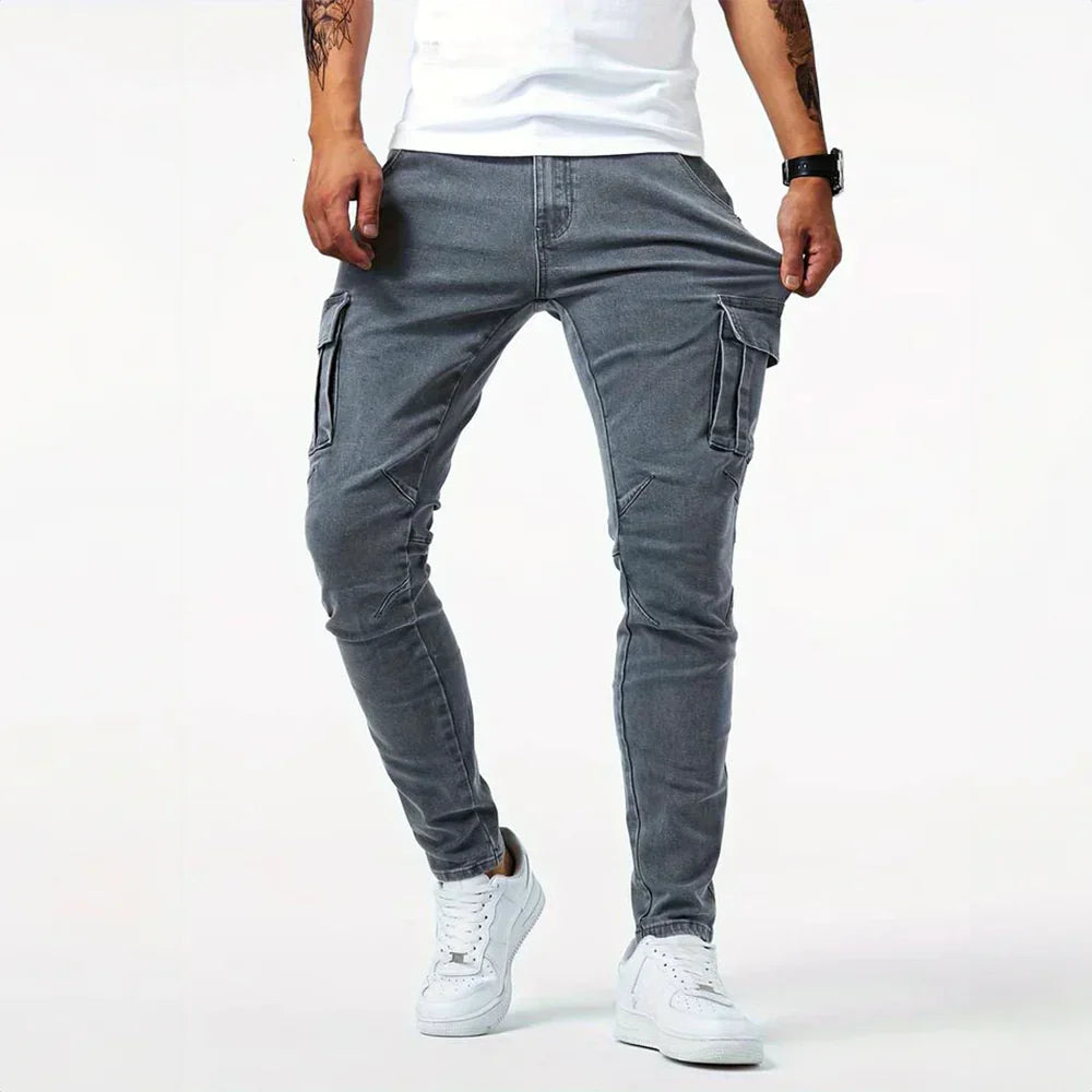 XAVIER – Stretch-Cargo-Jeans