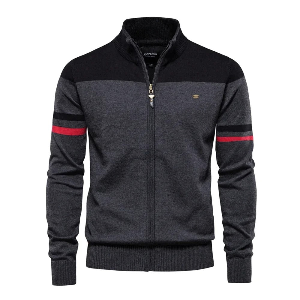 Jules & Jade | Casual Knitted Zip-up Cardigan for Men