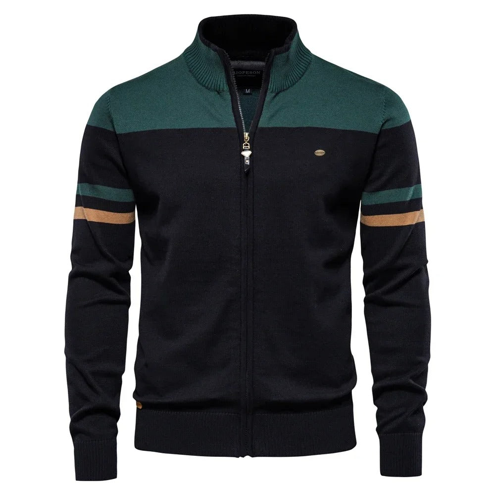 Jules & Jade | Casual Knitted Zip-up Cardigan for Men